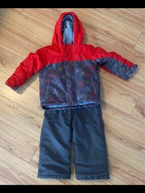 Kids Red & Gray Hooded Winter Jacket by OshKosh B'gosh